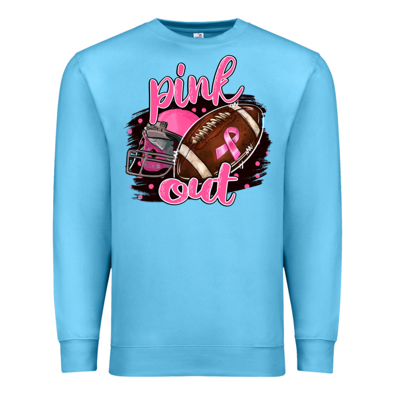 Pink Out Football Premium Sweatshirt by BarkalooDesign | Teevron
