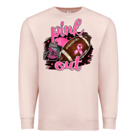 Pale Pink Pink Out Football Premium Sweatshirt - BarkalooDesign