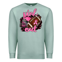 Seafoam Pink Out Football Premium Sweatshirt - BarkalooDesign