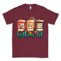 Burgundy Candles with Fall Getting Lit Classic Tee - texasbilliewilder