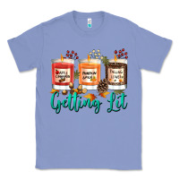 Colony Blue Candles with Fall Getting Lit Classic Tee - texasbilliewilder