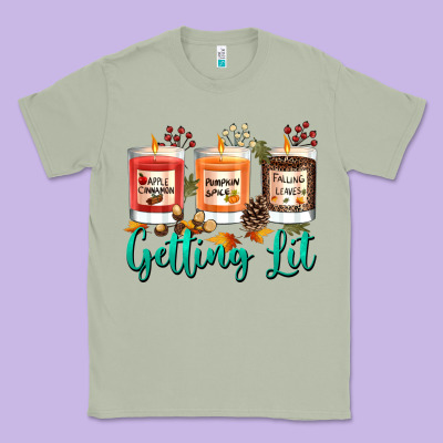 Candles With Fall Getting Lit Classic Tee Designed By Texasbilliewilder