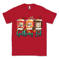 Red Candles with Fall Getting Lit Classic Tee - texasbilliewilder