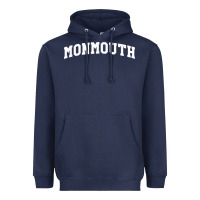 Navy Monmouth Arch Retro University Style Heavyweight Hoodie - ArtChic