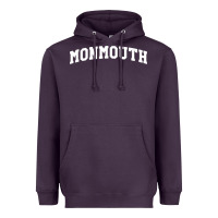 Plum Monmouth Arch Retro University Style Heavyweight Hoodie - ArtChic