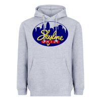 Heather Grey skyline chili Heavyweight Hoodie - ArtChic