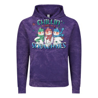 Cloud Purple chillin with my snowmies Vintage Hoodie - CowGirlArtShop