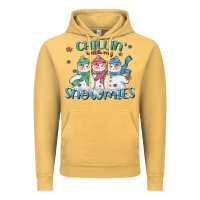 Vintage Mustard chillin with my snowmies Vintage Hoodie - CowGirlArtShop