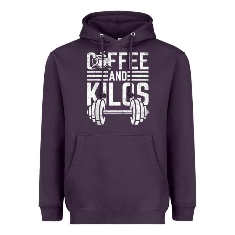 Coffee And Kilos Weightlifting Gift Heavyweight Hoodie by ArtChic | Teevron