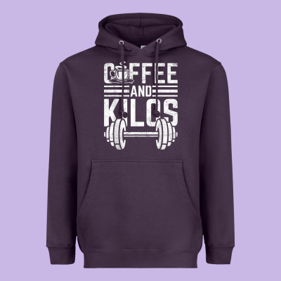 Coffee And Kilos Weightlifting Gift Heavyweight Hoodie Designed By Artchic