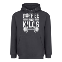 Smoke Coffee And Kilos Weightlifting Gift Heavyweight Hoodie - ArtChic