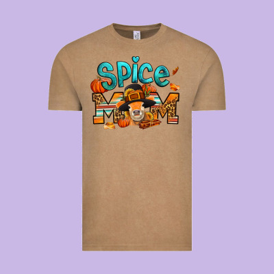 Thanksgiving Spice Mom Pilgrim Cow Vintage Tee Designed By Jasminsmagicworld