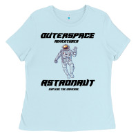 Baby Blue Outer Space Adventurer Astronaut Ladies Tee - Bettercallsaul