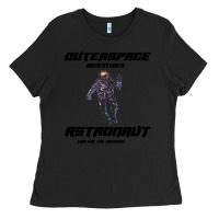 Black Outer Space Adventurer Astronaut Ladies Tee - Bettercallsaul