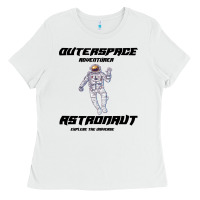 White Outer Space Adventurer Astronaut Ladies Tee - Bettercallsaul