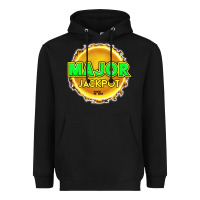 Black MAJOR JACKPOT Design - Pokie Designs Heavyweight Hoodie - ArtChic