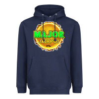Navy MAJOR JACKPOT Design - Pokie Designs Heavyweight Hoodie - ArtChic