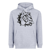 Heather Grey english bulldog Heavyweight Hoodie - ArtChic