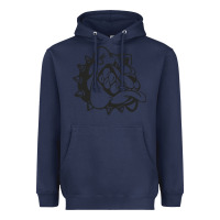 Navy english bulldog Heavyweight Hoodie - ArtChic
