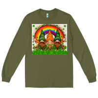 Army Green St. Patrick's Day gnomies tumbler Long Sleeve Tee - HowdyJamesFarm