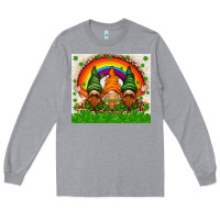 Heather Grey St. Patrick's Day gnomies tumbler Long Sleeve Tee - HowdyJamesFarm