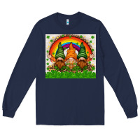 Navy St. Patrick's Day gnomies tumbler Long Sleeve Tee - HowdyJamesFarm