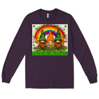 Plum St. Patrick's Day gnomies tumbler Long Sleeve Tee - HowdyJamesFarm