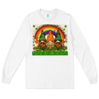 White St. Patrick's Day gnomies tumbler Long Sleeve Tee - HowdyJamesFarm