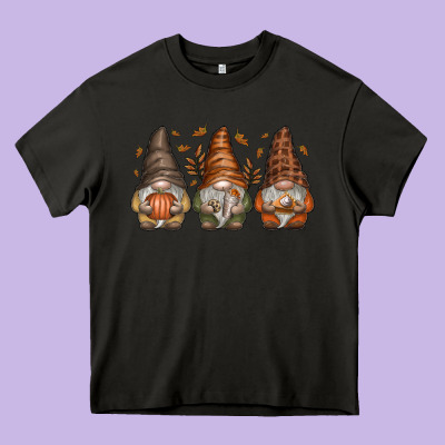 Fall Gnomes Heavy Core Tee Designed By Sublimationcraftshop