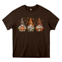 Chocolate Brown fall gnomes Heavy Core Tee - SublimationCraftShop