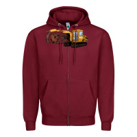 Burgundy Thencher Chain Zipper Hoodie - LillyAllenDesigns