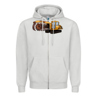 Dove Grey Thencher Chain Zipper Hoodie - LillyAllenDesigns