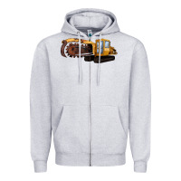 Heather Grey Thencher Chain Zipper Hoodie - LillyAllenDesigns