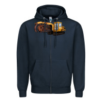Navy Thencher Chain Zipper Hoodie - LillyAllenDesigns