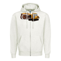 Oatmeal Heather Thencher Chain Zipper Hoodie - LillyAllenDesigns