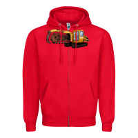 Red Thencher Chain Zipper Hoodie - LillyAllenDesigns