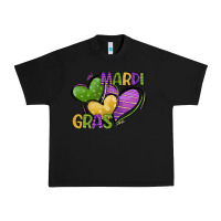 Black mardi gras heart Urban Heavy Tee - CowGirlArtShop
