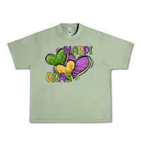 Oil Green mardi gras heart Urban Heavy Tee - CowGirlArtShop