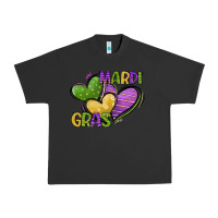 Pigment Black mardi gras heart Urban Heavy Tee - CowGirlArtShop