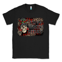Black I'm so freaking merry skeleton messy bun Classic Tee - NancyCooperArtShop