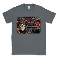 Charcoal Heather I'm so freaking merry skeleton messy bun Classic Tee - NancyCooperArtShop
