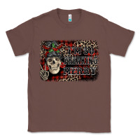 Chestnut I'm so freaking merry skeleton messy bun Classic Tee - NancyCooperArtShop