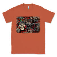 Copper I'm so freaking merry skeleton messy bun Classic Tee - NancyCooperArtShop