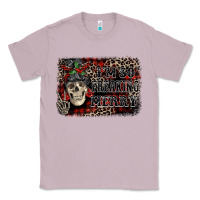 Lilac I'm so freaking merry skeleton messy bun Classic Tee - NancyCooperArtShop