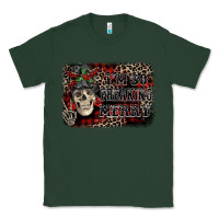 Sports Green I'm so freaking merry skeleton messy bun Classic Tee - NancyCooperArtShop