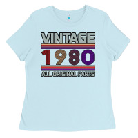 Baby Blue Vintage 1980 Birthday Ladies Tee - Bettercallsaul