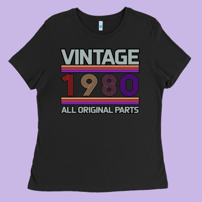 Vintage 1980 Birthday Ladies Tee Designed By Bettercallsaul