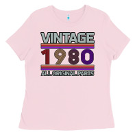 Bubblegum Pink Vintage 1980 Birthday Ladies Tee - Bettercallsaul