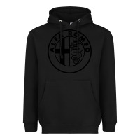 Black alfa racing big Heavyweight Hoodie - PixelFlow