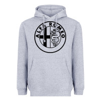 Heather Grey alfa racing big Heavyweight Hoodie - PixelFlow